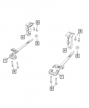 Front bumper hook left Jeep Cherokee KL 19-21 chrome