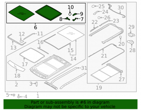 Front sunroof glass Kia Soul 14-19