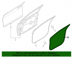 The front right door seal for a Kia K5 21-24 is worn out.