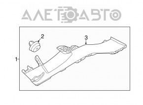 Left rear pillar trim for Hyundai Tucson 16-21, gray, scratches