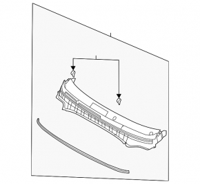 Plastic windshield wiper grille for Hyundai Venue 20-25