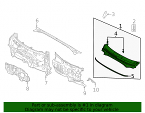 Plastic windshield wiper grille for Hyundai Venue 20-25