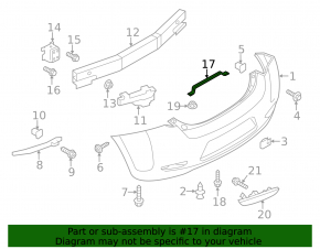Nissan Leaf 11-17 Rear Bumper License Plate Light Bar