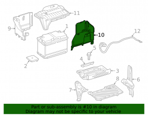 Battery housing Infiniti QX30 17- plastic