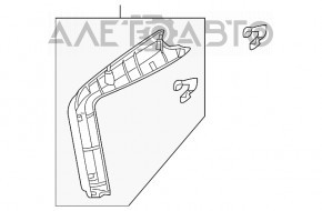 Right trunk door trim Mercedes GLC 16-22 beige