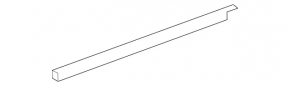 Glass seal inside front left door Mercedes GLS-class X166 13-19