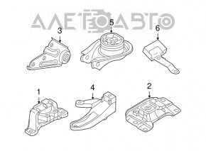Left engine mount Mazda3 2.3 03-09