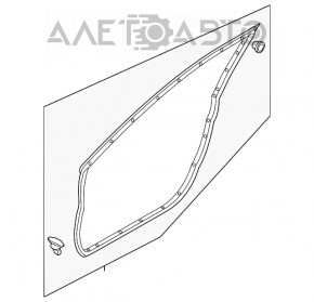 Front left door seal Mazda 3 14-18 BM