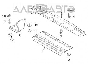 Rear bumper guard left Lincoln MKZ 13-20
