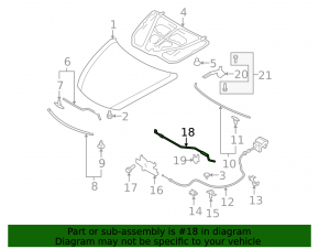 Mazda6 09-13 hood support
