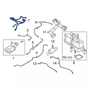Ford Bronco Sport 2015-2016 1.5T Fuel Vapor Pressure Valve with Tubes