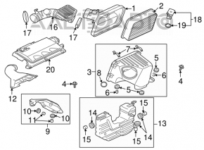 Mitsubishi Galant 04-12 intake resonator