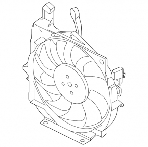 Left radiator shroud diffuser assembly for Porsche Taycan 2022-2026