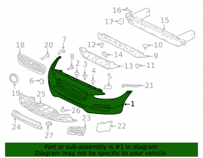 Jaguar XE 17-19 bare front bumper