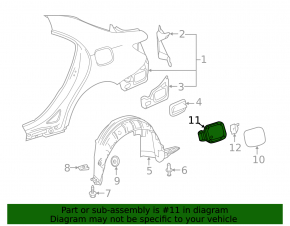 Mercedes CLA 14-19 Fuel Filler Cap Housing