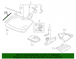 Windshield molding right Volkswagen ID.4 21-23