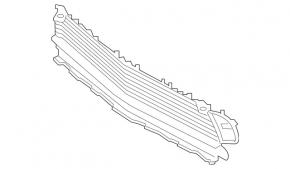 Lower grille of the front bumper of the Mercedes GLA 15-17 for parking sensors