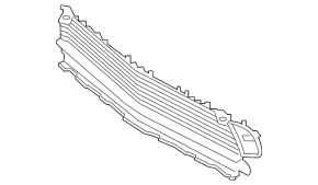 Lower grille of the front bumper of the Mercedes GLA 15-17 for parking sensors