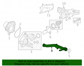 Cooling pipe metal Honda Accord 13-15 prerest hybrid