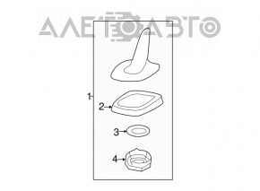 Antenna fin VW Beetle 12-19