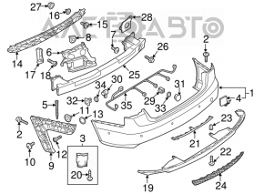 Parking sensors rear external Audi A4 B8 08-11 prerest sedan