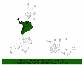 Right engine mount Hyundai Sonata 20-23 HEV