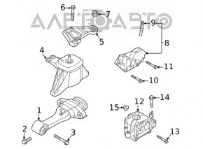 Right engine mount Hyundai Santa FE 21-23 2.5