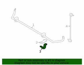 Front stabilizer mounting bracket left BMW 5 F10 11-16 2.0T, 3.0 RWD lower