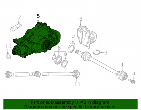 Rear differential gearbox BMW X7 G07 19-22 3.0T 3.64