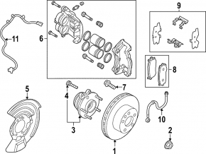Front left brake hose for Nissan Pathfinder 22-25