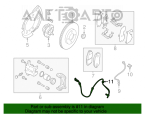 ABS sensor front left Nissan Sentra 13-19