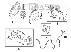 ABS sensor front left Nissan Sentra 13-19