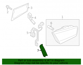 Plug for inner left light Audi A6 C7 12-15 prerest