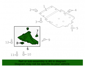 Front right mudguard front part Audi A6 C8 19- broken