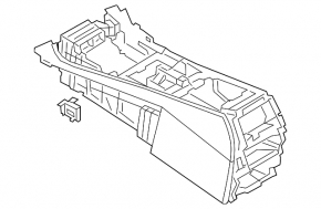 Central console BMW X7 G07 19-25 Elfenbein-Weiss, scratches, dry-cleanable