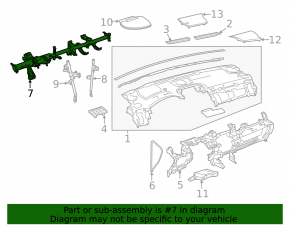 Under-torpedo pipe reinforcement Lexus NX200t NX300h 15-17
