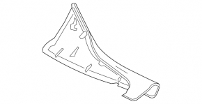 Upper right center console trim for Lexus RX350 RX450h 20-22 beige leather