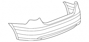 Bare rear bumper VW Jetta 12-14 USA hybrid, GLI