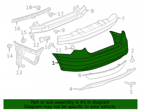 Bare rear bumper VW Jetta 12-14 USA hybrid, silver, dents, broken mount