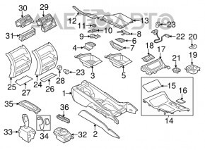 BMW 5 F10 14-16 center console button block for parking sensors