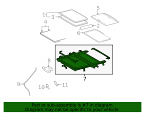 Sunroof Assembly Toyota Highlander 08-13