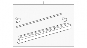 Door trim lower front right Lexus NX200t NX300 NX300h 15-21 structure