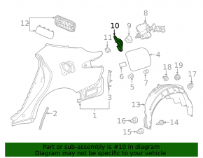 Toyota Camry v70 18-24 Fuel Filler Door Lock Trim