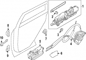Upper front right door hinge for Nissan Maxima 09-14