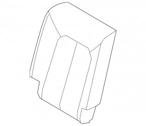Backrest of the rear row of seats, 2nd row, right, Audi Q3 83A 19-25, black leather, white stitching