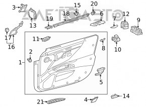 Front right door central lock buttons Lexus ES 19-26