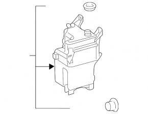 Washer reservoir Lexus RX350L RX450hL 18-19 for headlight washer