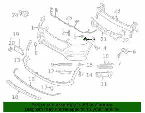 Left front bumper mount for Hyundai Tucson 19-21