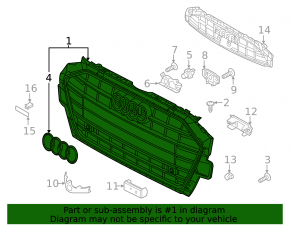 Radiator grill grill Audi A4 B9 20-23