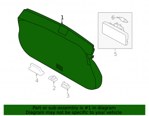Lower tailgate trim for Nissan Rogue 14-20 beige